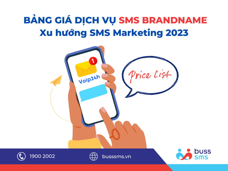 Bảng giá dịch vụ SMS Brandname - Tin nhắn thương hiệu năm 2023