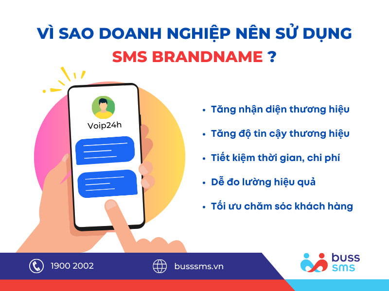 Vì sao Doanh nghiệp nên sử dụng dịch vụ SMS Brandname - Tin nhắn thương hiệu?